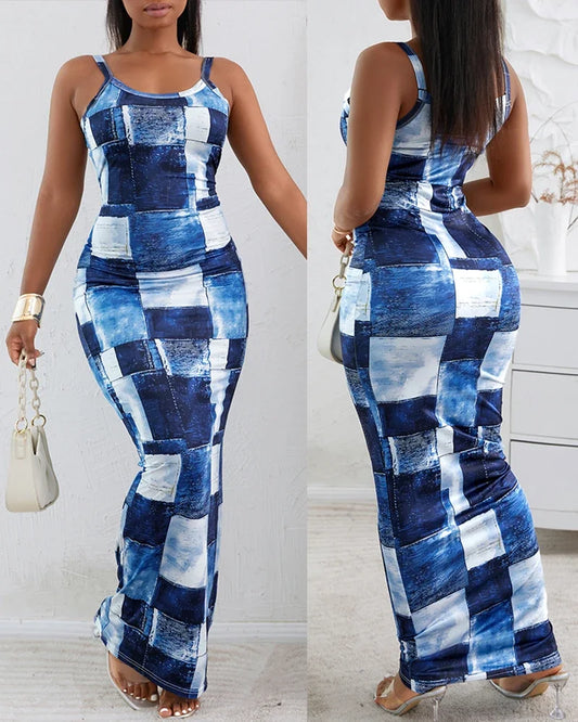 Dope Jean Print Sundress