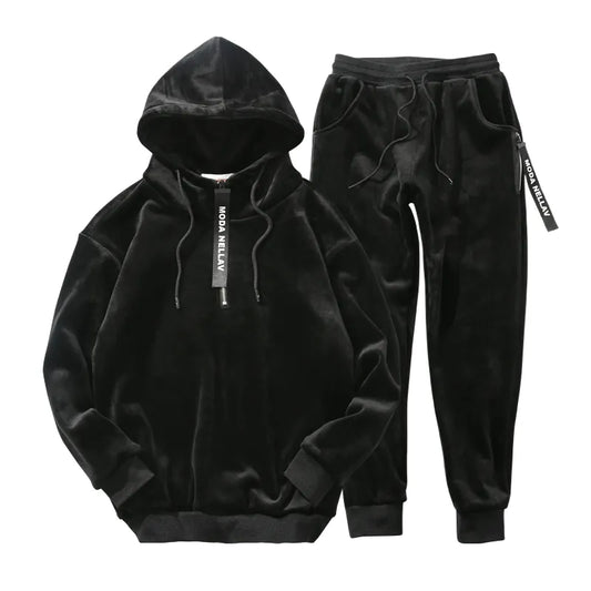 MENS MODA N Classic Velvet Two Piece Tracksuit