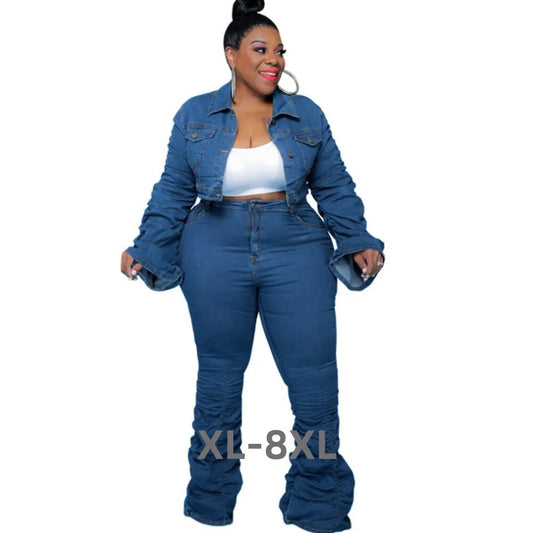 Stunnin Jean Curvy Plus Denim Set